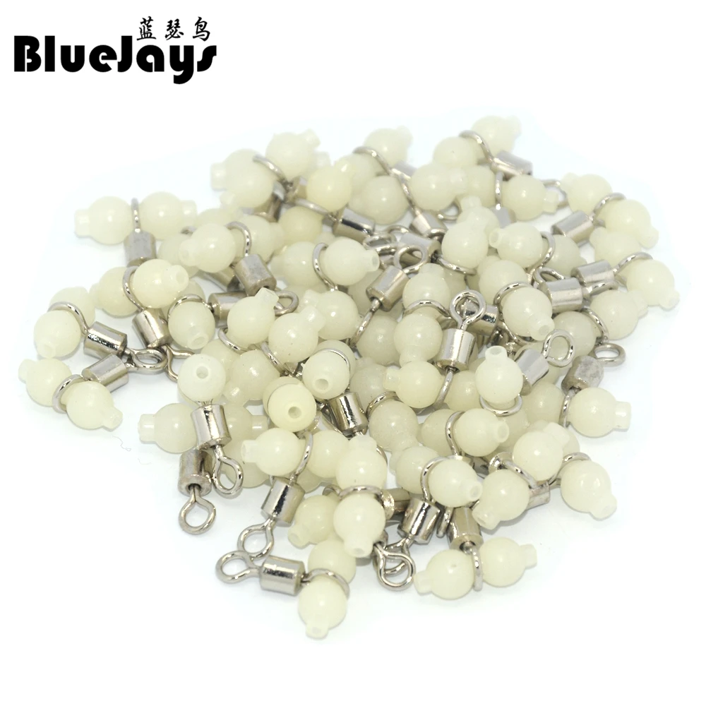 

BLUEJAYS 10Pcs Luminous Fishing Swivels Rolling Swivels Sea Fishing Accessories Tackle Connector Rolling Swivels 3-way Swivels