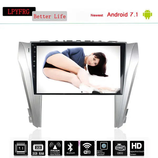 10,1 дюймов 1024*600 Восьмиядерный 4G+ 64G Android 9,0 Автомобильный DVD Радио для Toyota Camry- с gps навигацией 4G карты