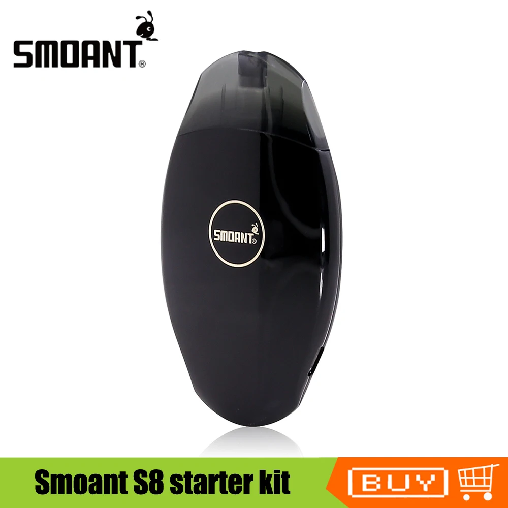 

Original Smoant S8 pod starter kit electronic cigarette 370mah battery box mod 2ml cartridge vapes all in one Vape pen pod kit