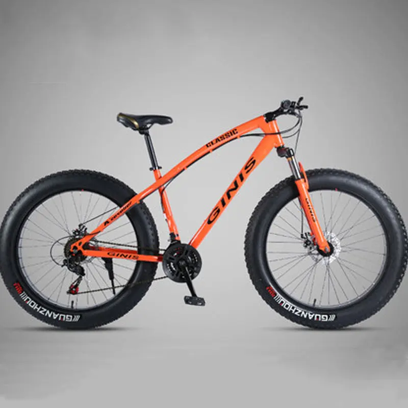Clearance Mountain Bike Super Wide Tire Double Disc Brake 21 24 27 Speed 26 Inch Man and Women Adult Snow Bike Student 2