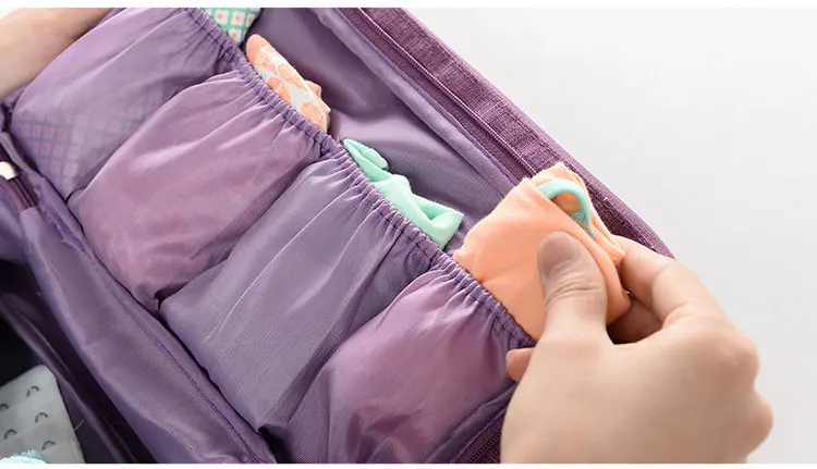 Portable Underwear Socks Bras Briefs Organizer 3 Compartments Travel Necessary Women Makeup Case Waterproof Travel Accessories