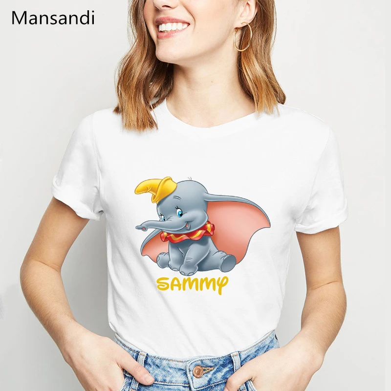 

dumbo t shirt femme graphic tees women clothes 2019 Elephant baby animal printed tshirt female harajuku clothes t-shirt tops