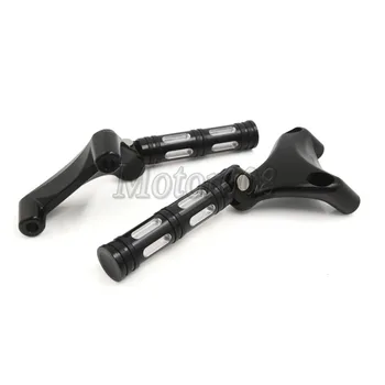 

Black Chrome CNC Billet Footrest Rear Foot Peg Footpegs Mount Brackets For Harley XL 883 1200 Sportster 2004-2013