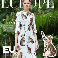 Couture модные ткани, шикарный печатных Leopard кошки шаблон, жаккардовый Цветочный Ткань, хорошо драпируется, шить для топ, пальто, куртка, платье
