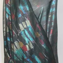 Шифоновая ткань, бронзовая Струящаяся ткань, блестящая ткань, бронзовая ткань для костюмированной вечеринки, 1 м/лот