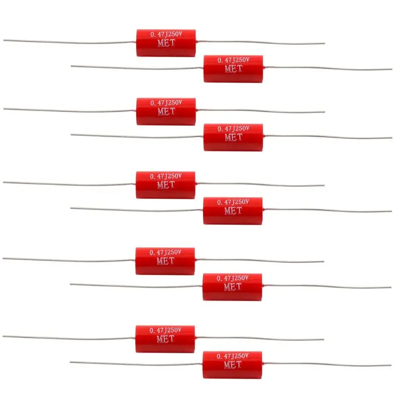 

1PC Audiophiler Axial MKP Audio Grade Capacitor 0.47J-250VDC For HIFI DIY Frequency Capacitance Guitar Amplifier