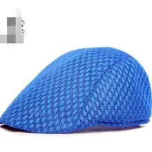 10 шт./партия,, Летний унисекс, для мужчин и женщин, сетчатый берет, гольф, однотонный берет, шапка для взрослых