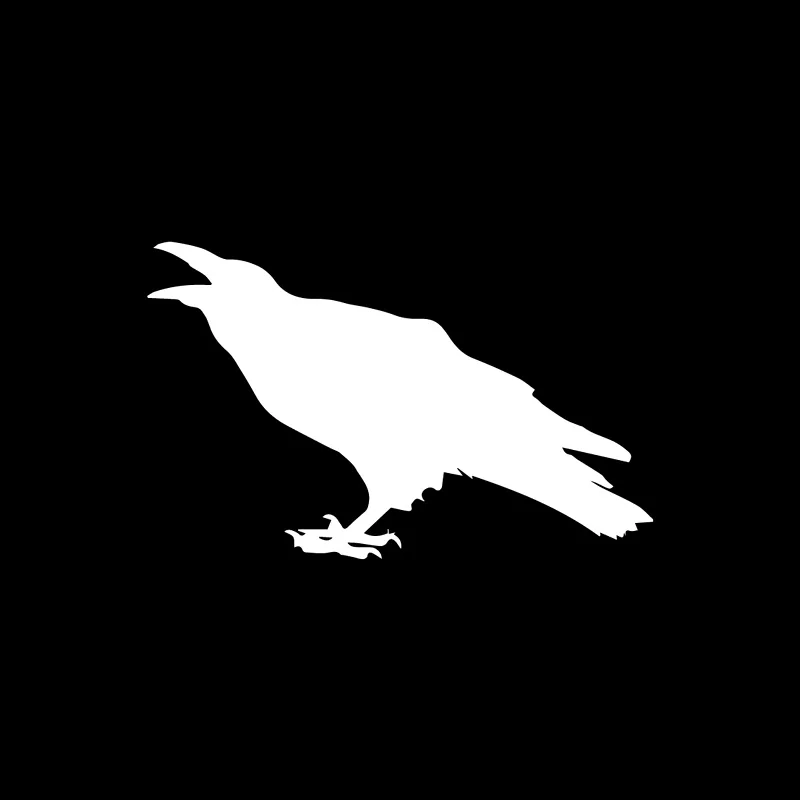 YJZT 14 см * 8 6 Cawing Raven Birds Забавный виниловый Декор Автомобильная наклейка