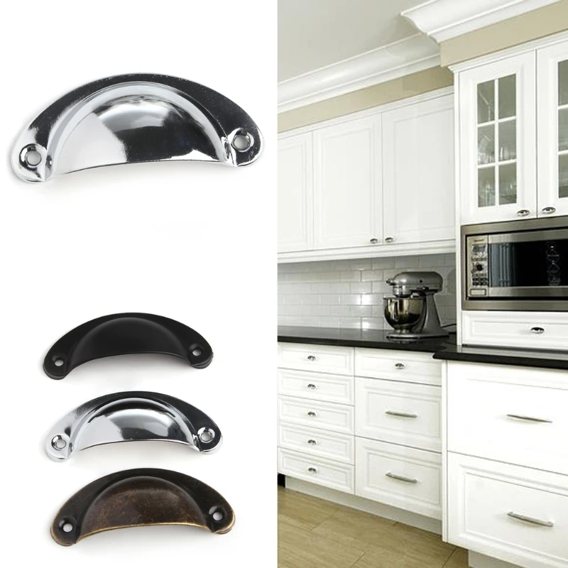 10 Pcs/Set Antique Shell Pull Handle Retro Metal Kitchen Drawer Cabinet Door Cupboard Knob 10 Pcs/Set Antique Shell Pull Handle Retro Metal Kitchen Drawer Cabinet Door Cupboard Knob