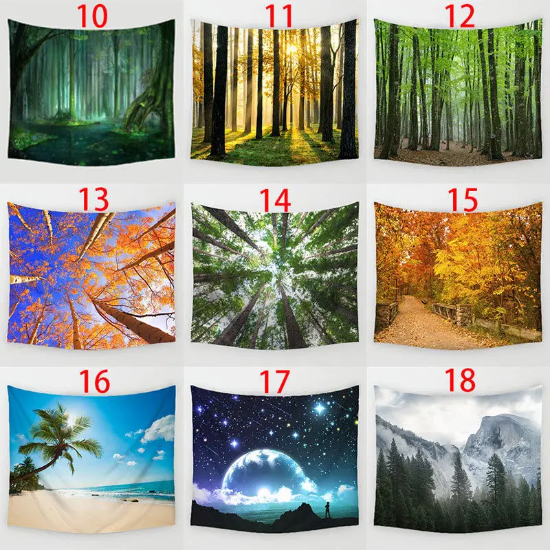 Fairy Forest Tapestry Bohemian Wall Hanging Tapestry Forest Starry Night Tapestry for Home Wall Decorations Tapestries