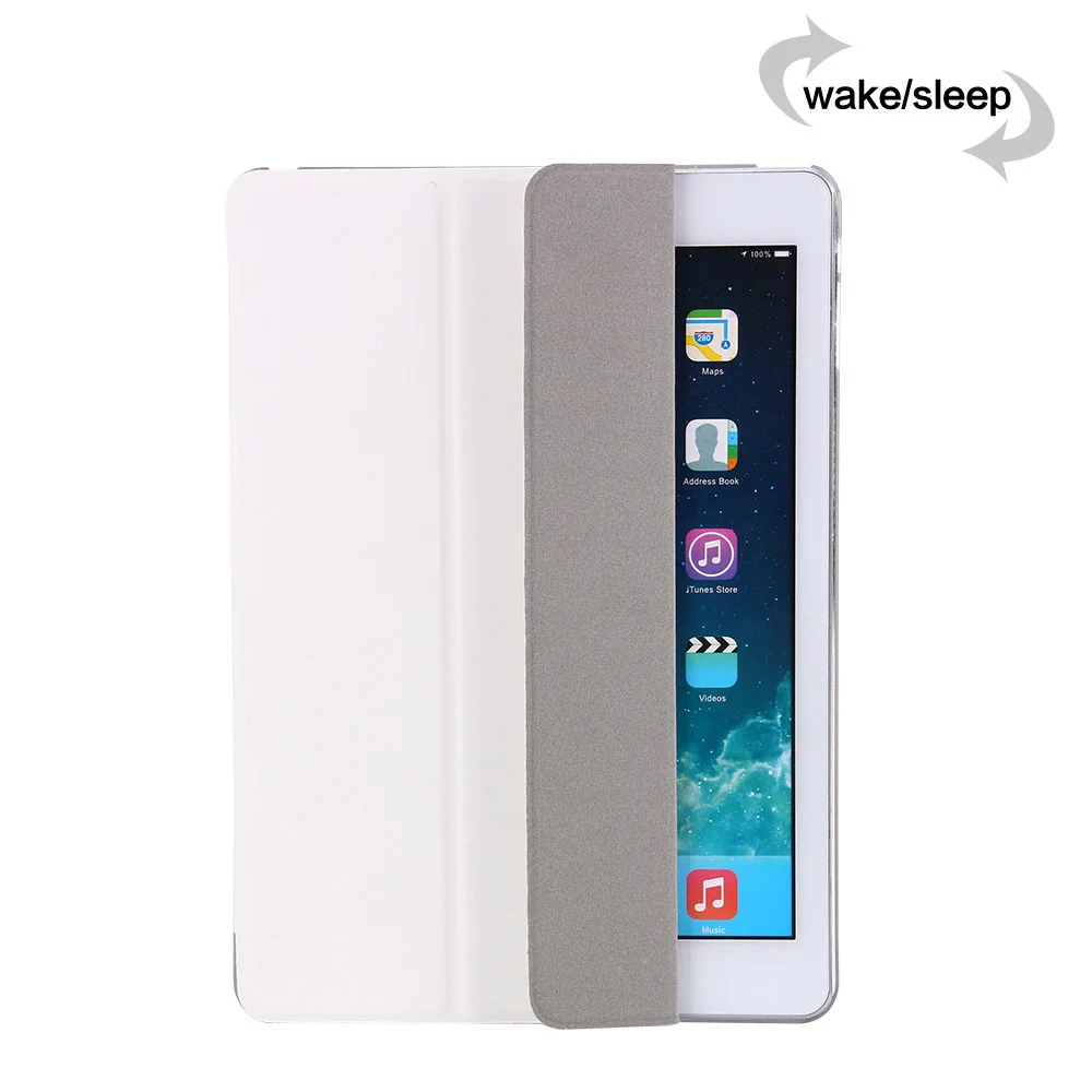 Чехол для планшета для Ipad Air 1 крышка модель A1474 A1475 A1476 PFHEU Цвет PU ультра тонкий магнит сна wake up Чехол Smart Cover - Цвет: White