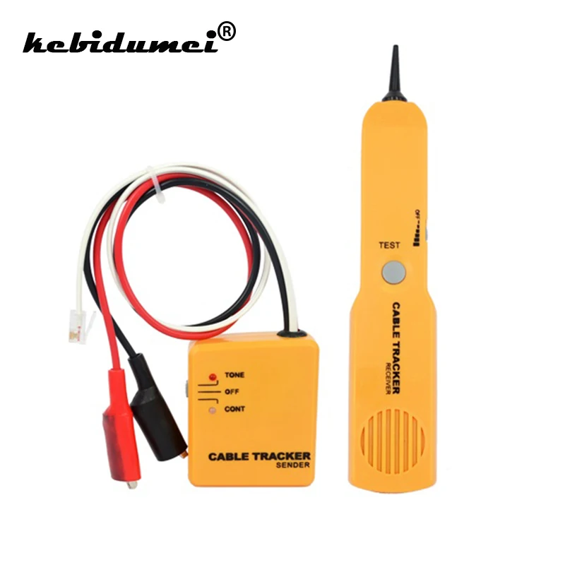 

kebidumei Hot RJ11 Network Telephone Cable Tester Wire Line Finders Cable Detector Networking Tool Kit Sender Receiver Wholesale