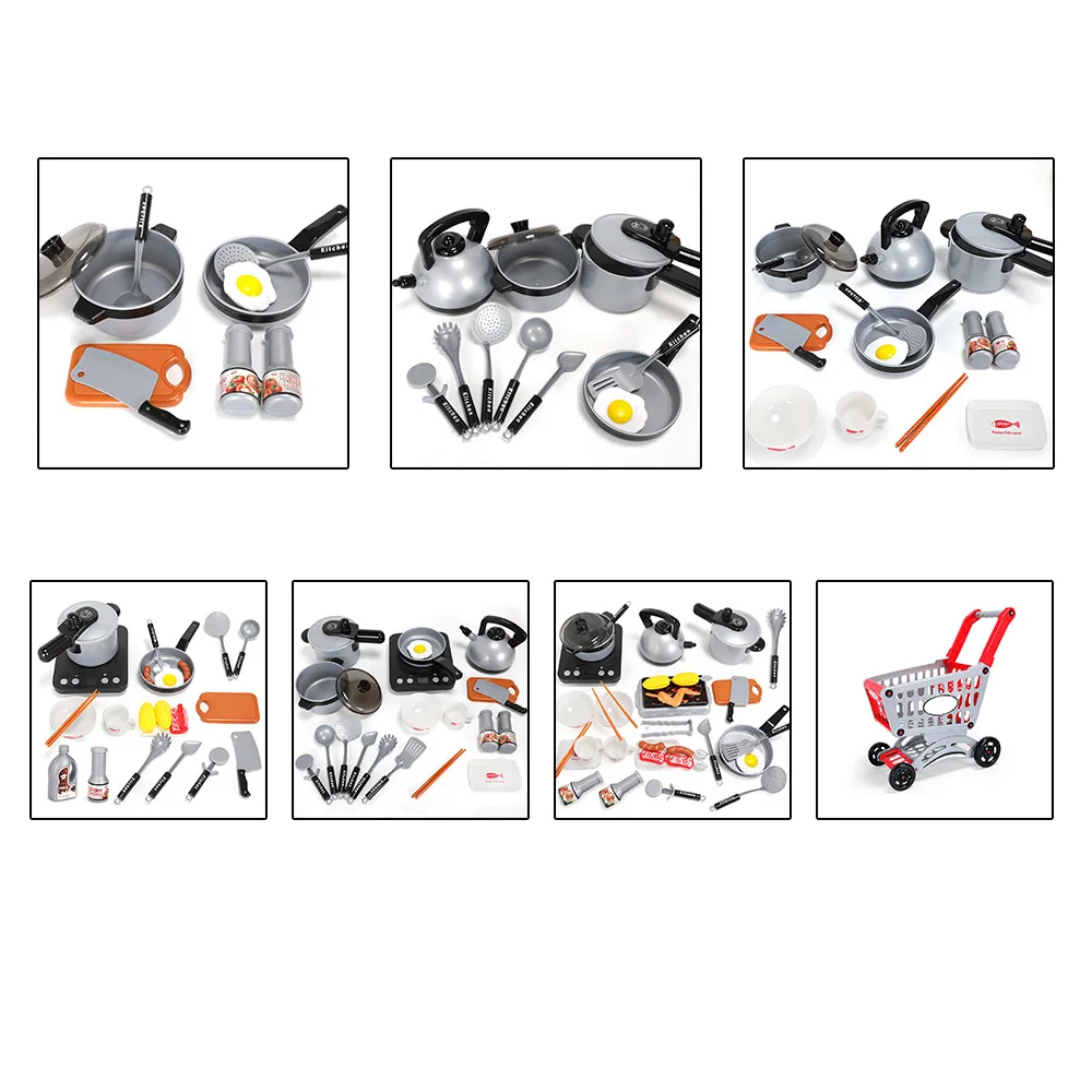 Conjunto de Crianças Utensílios de Cozinha Acessórios Jogar Brinquedo Cozinhar Panelas Crianças Fingir Clássico Brinquedos Presente um 6 Cheap Brinquedos de cozinha