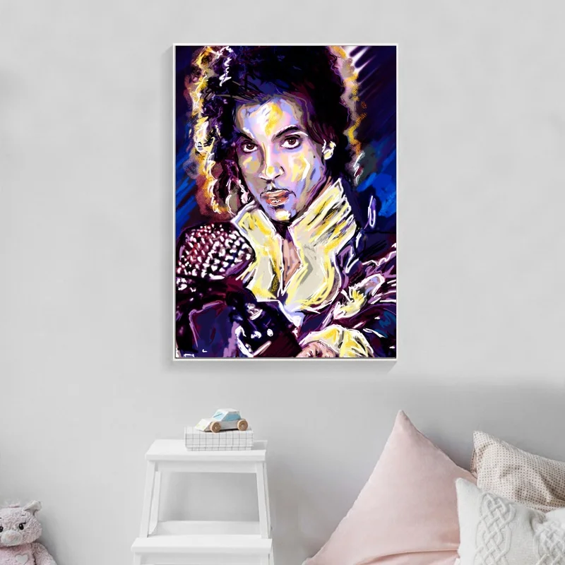 

Prince Rogers Nelson Canvas Painting Wall Art music Prints Home Decor 50x75cm