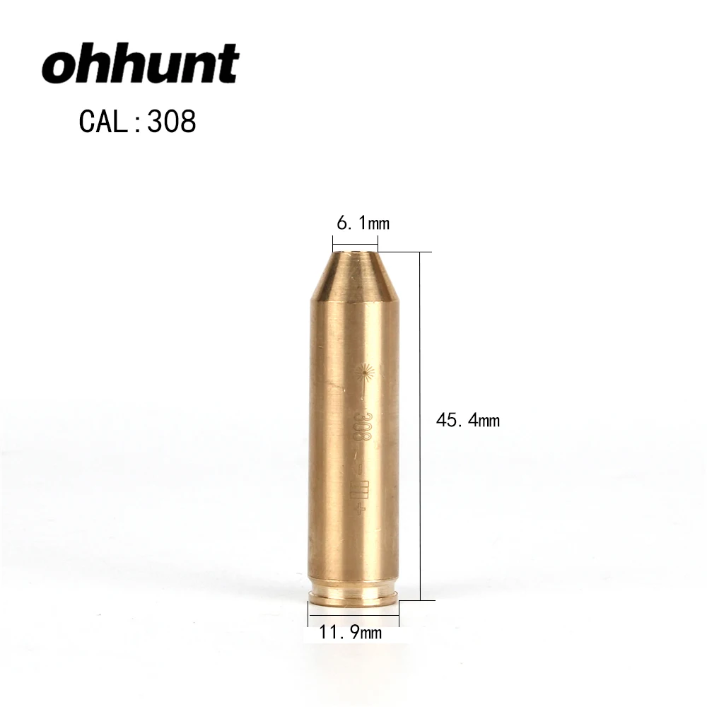 Ohhunt 100 шт. Калибр. 308 Картридж красный лазер отверстие прицела для дальнозоркости
