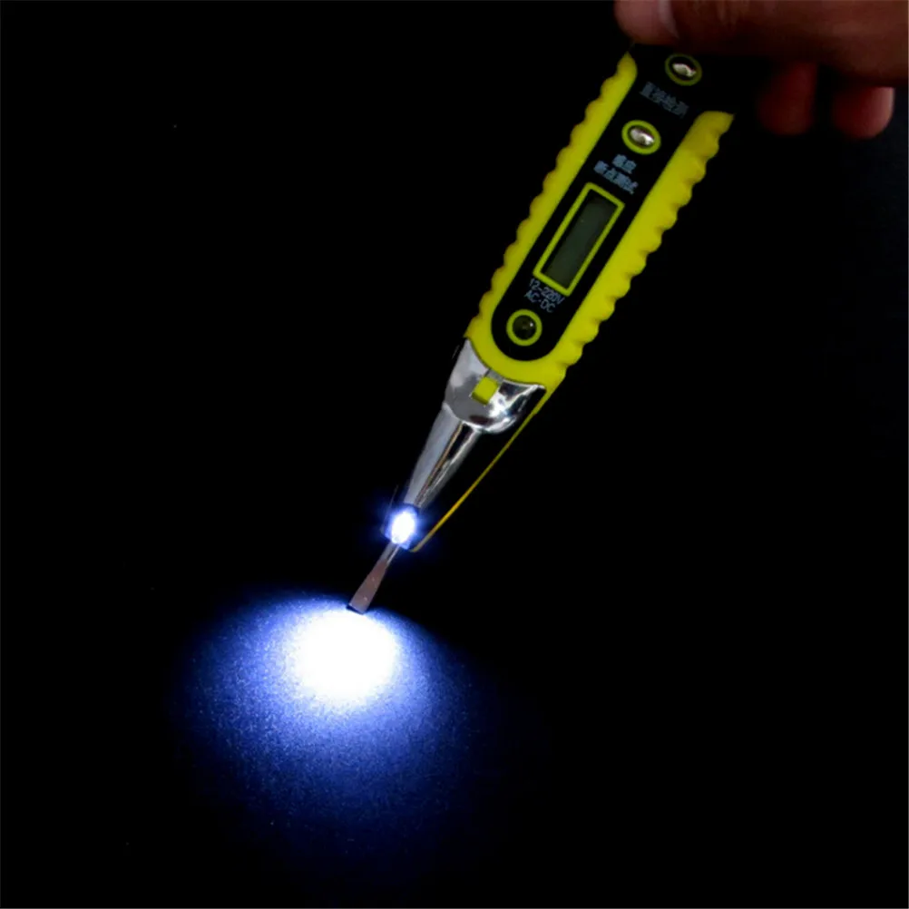 

AC/DC Non-Contact Electric Test Pen Voltage Digital Detector Tester 12~220V LCD