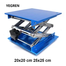 Cheap Large 20cm 25cm Adjustable Metal Lift Stage Laboratory Manual Control Lifting Platforms Square Working Stand for Microscope