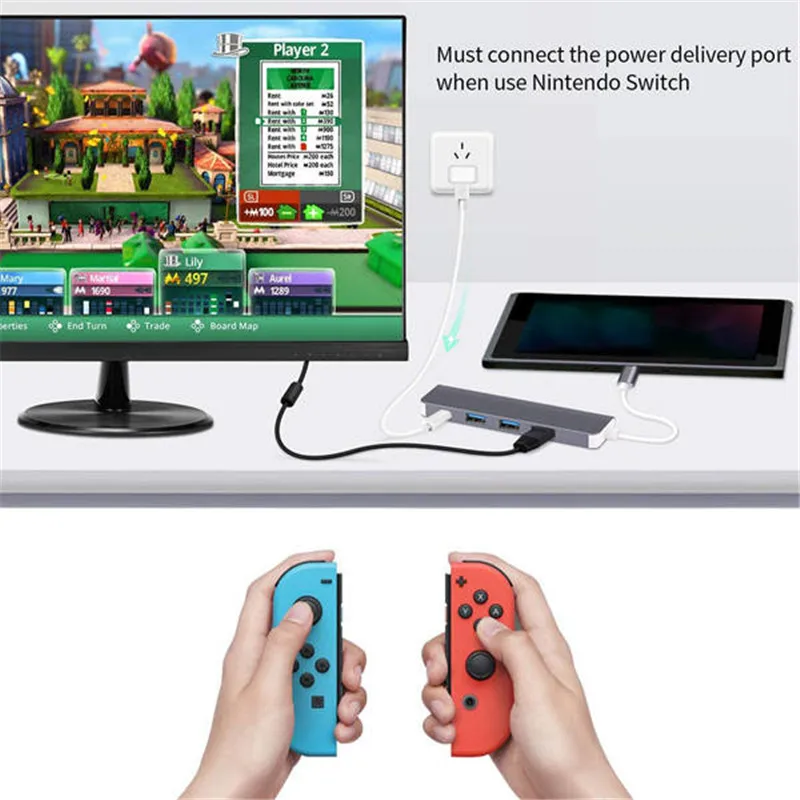 Tanie Adapter usb c do hdmi do samsunga DeX Station pulpit do Galaxy Note8 S8 S8 + S9 S9 +, przełącznik Nintendo, MacBook Pro 2