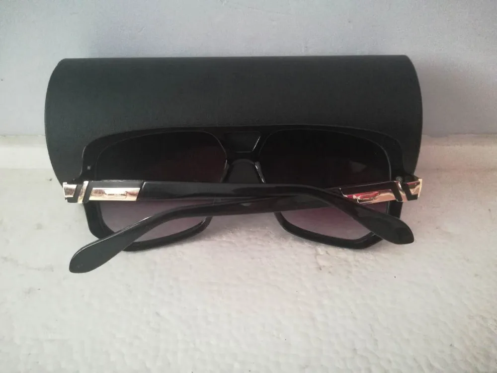 2019 New Famous Brand Designer Logo Retro Goggles Clear Gradient Lens Black Sun Glasses Oversize Luxury Sunglasses CZ914 For Men
