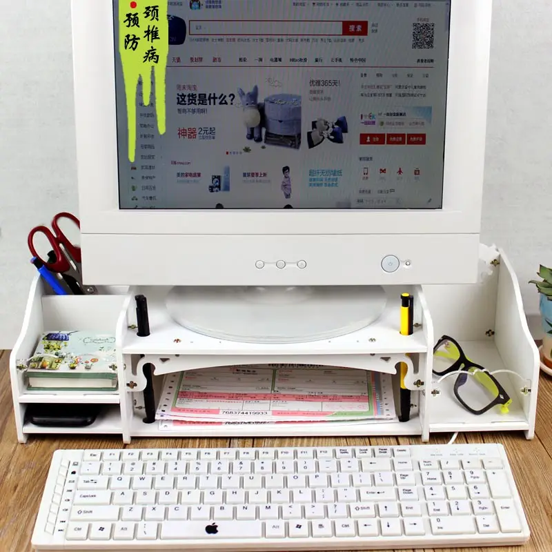 Creative computer display base shelf waterproof desktop