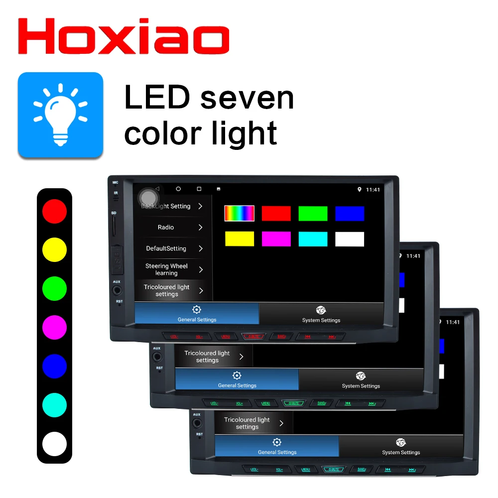 Excellent Android 8.1 car multimedia player IPS display built-in navigation WIFI BT 8 core RAM4G / ROM32G or 2G + 16G car radio 2 DIN 1