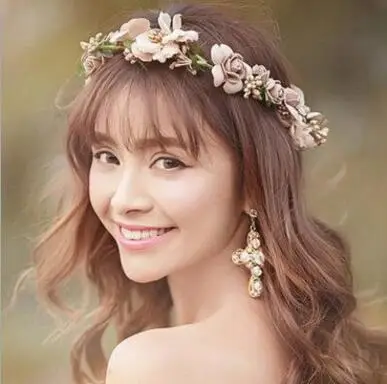 Handmade Spring Summer Bohemian Flower Headband Woman S Wedding Handmade Spring Summer Bohemian Flower Headband Woman S Wedding Party Hair Accessories Bride Garland Costume Headwear In From