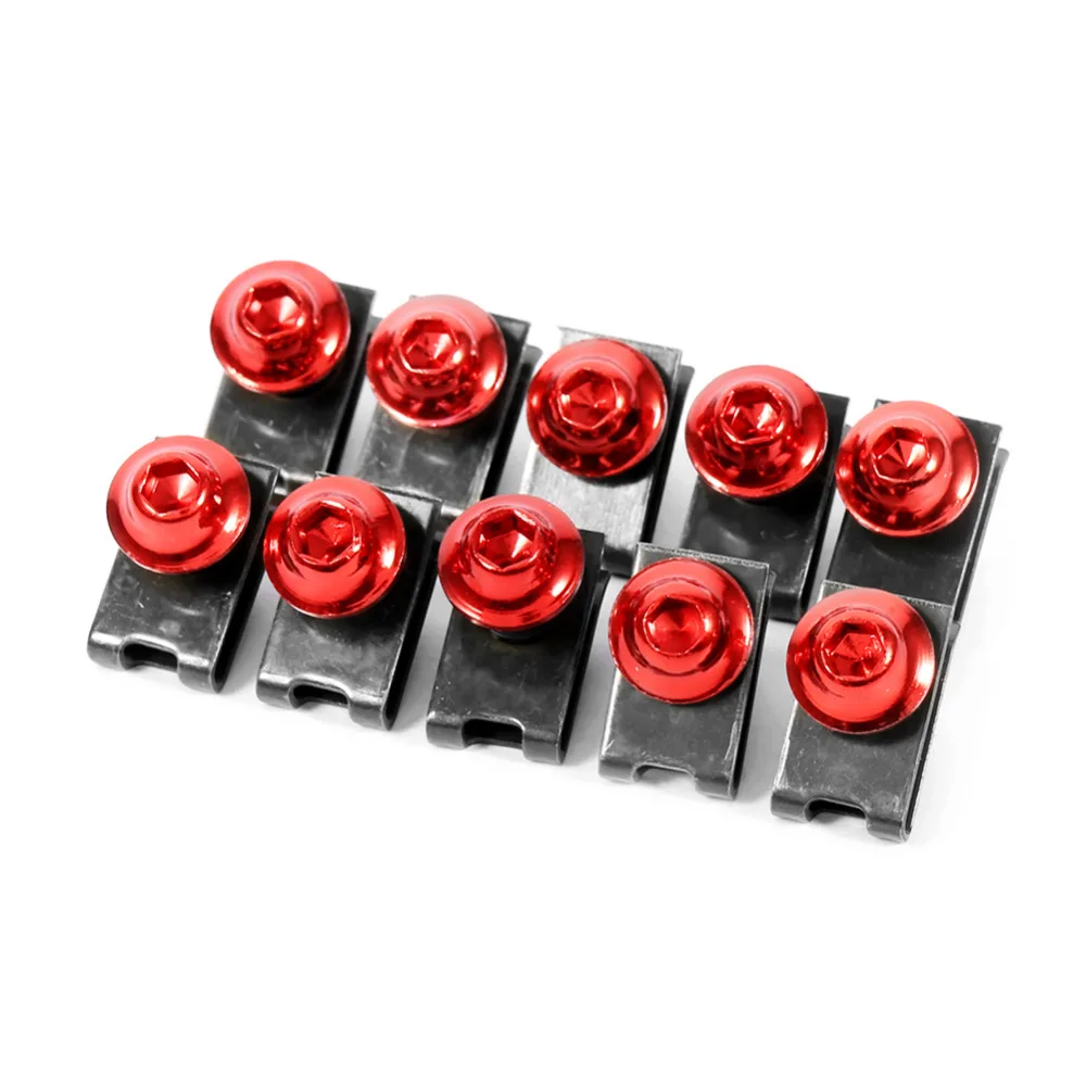 

10pcs M5 5mm Motorcycle Fairing Body Bolt Kit Screw Spire Speed Fastener Clip Nut Universal Mounting Nut 4 Colors Optional HOT