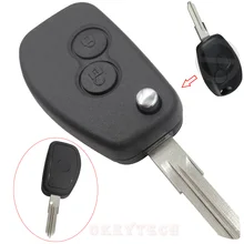 VAC102 Изменение Ключевых Оболочка Для Renault Modus Renault Dacia Logan Clio Espace 2 Кнопка Флип Складной Дистанционного Брелок Случае с стикер