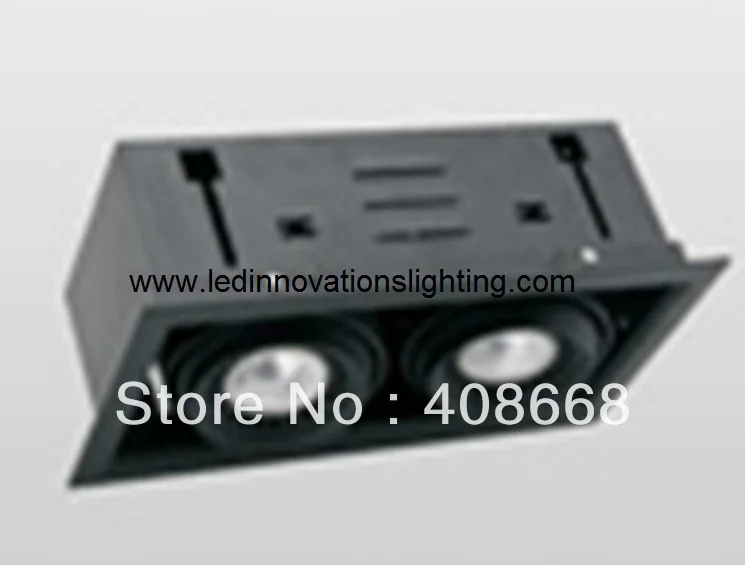 

Free Shipping Ip20 2*13w Cut Out 262*124mm 40degree Citizen Cob Led Grille Down Light