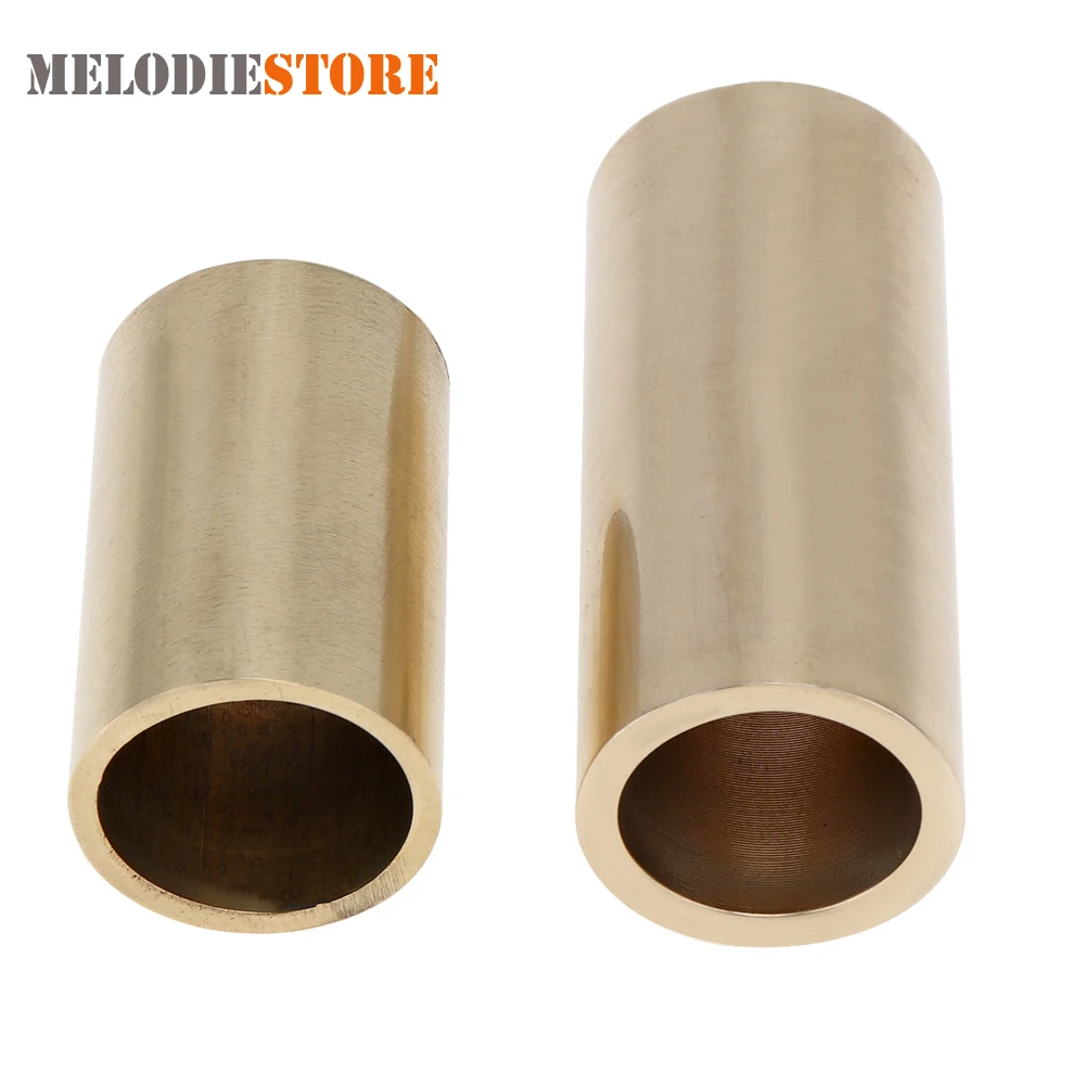 Buy 2pcs Brass Guitar Slide 40mm & 60mm Steel String Guitarra Smooth Edge