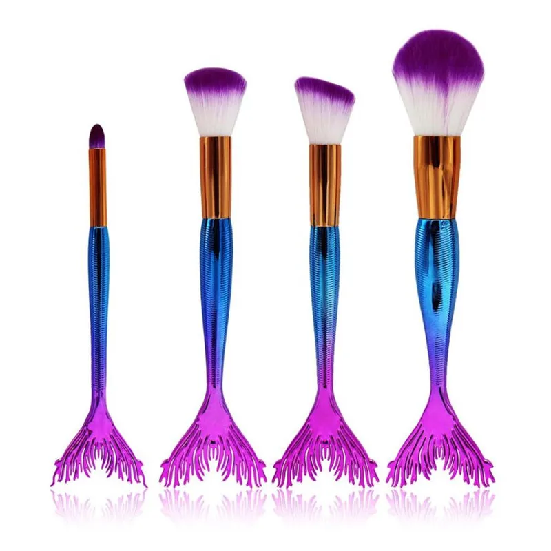 

4 pcs Makeup Brushes sets foundation Plastic plastic handle makeup brushes kits professional brushes maquiagem Dropship 12.1