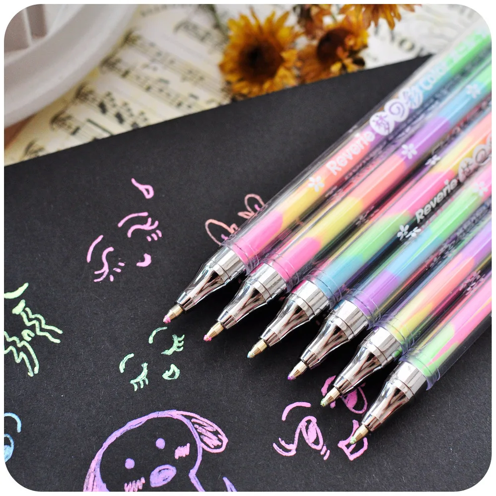 Silently lovely creative highlighter pen luminous pastels fine permanent marker pen Korea