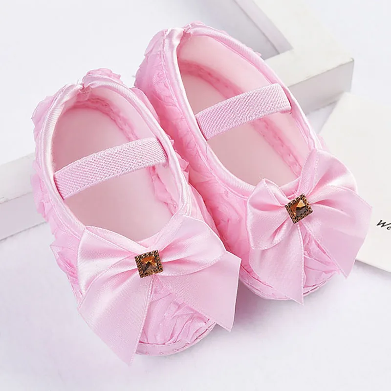 

Cute Baby Shoes Bowknot Toddler Kids Girls Crib Shoes Outdoor First Walkers Prewalker Baby Shoes