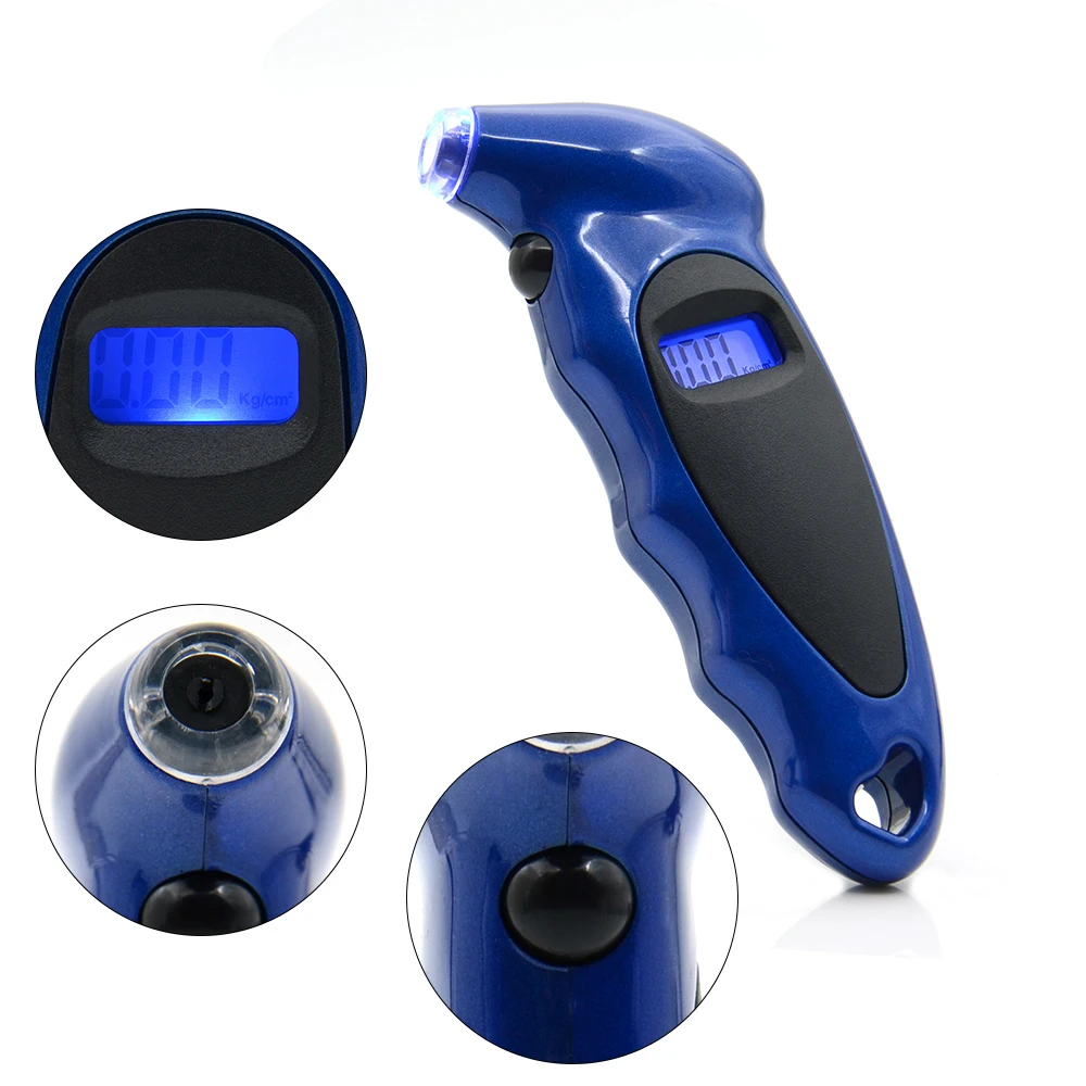 Цифровой датчик давления в шинах с ЖК-подсветкой для автомобиля, мотоцикла, манометр, датчик давления в шинах, монитор, барометр