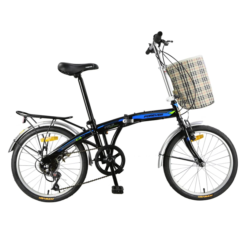 Flash Deal High carbon steel Folding Bicycle  Adult Men and Women Ultra-light Portable 20-inch Variable Speed Small Wheel B 3