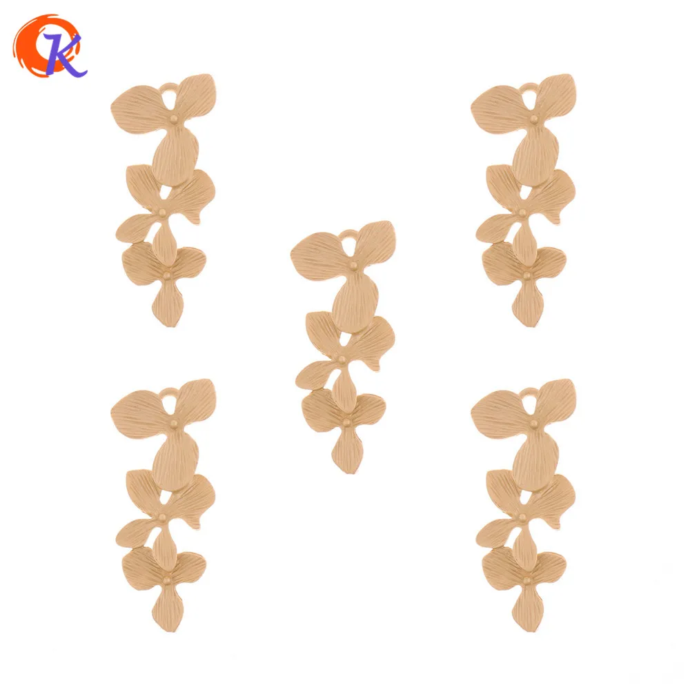 

Cordial Design 50Pcs/Lot 16*38MM Jewelry Accessories/Earring Connectors/Matte Gold/Flower Shape/DIY/Hand Made/Earring Findings