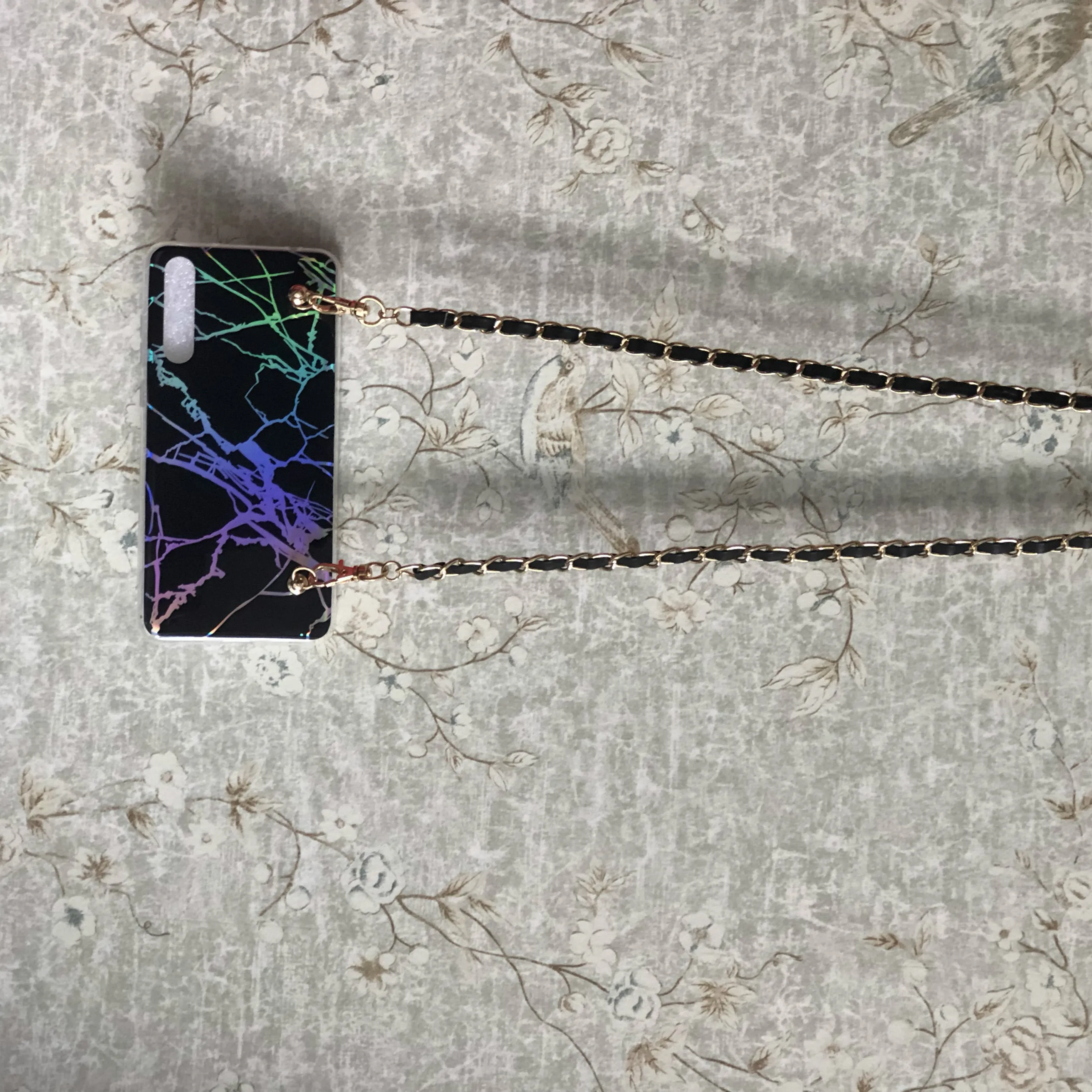 

Marble Iridescent Case Bumper Crossbody with Long Strap for IPhone XS MAX XR X 8 7 6s Plus For Samsung S7 S8 S9 Plus Note 8 9
