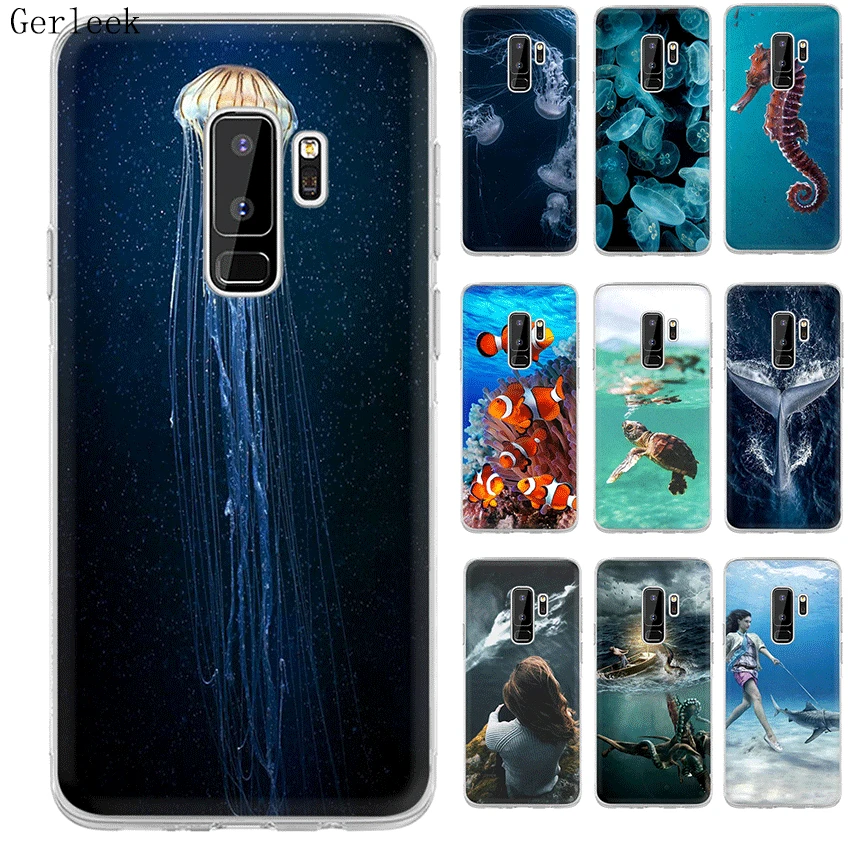 Чехол для телефона Desxz Jellyfish Seahorse Turtle Samsung Galaxy A3 A5 A6 A8 A7 A9 Plus 2018 Защита Крышки |
