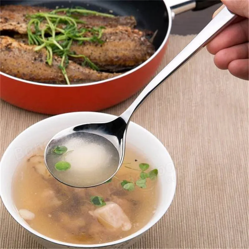 Kкаса нержавеющая сталь Круглый Молочный кофе суповые ложки мороженое фруктовый сок ложки мелонсовок столовая посуда столовые приборы