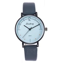 2PCS lover Fashion Leather Band Analog Quartz Round Wrist Watches