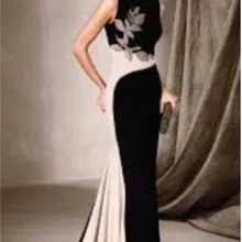 Модные черные и розовые платья для выпускного вечера с круглым вырезом и бисером