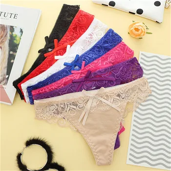 

New arrival briefs women thong 5pcs/lot low waist sexy thongs and g strings woman's and femme Ultra-thin underwear panties