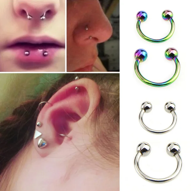 Buy 1 Pcs Nose Septum Ring Lip Nipple Fake Piercing