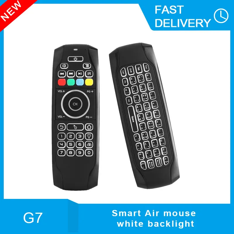 

G7 Air Mouse 2.4G Wireless Remote Control Backlight With Gyroscope IR Learning for Android TV Box T9 H96 Max X96