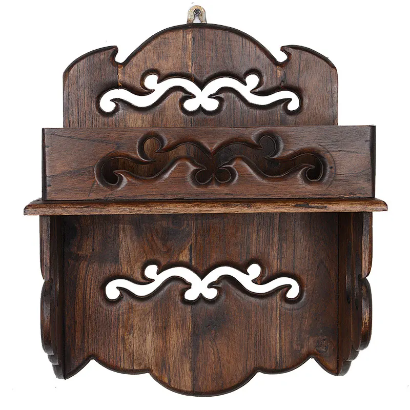  Creative retro bathroom tissue box mobile toilet paper holder Thai solid wood kitchen roll holder W - 33004550644