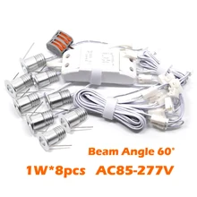 1 Вт* 8 шт./комплект супер мини светодиодный потолочный светильник энергосберегающий коридор галерея освещение лестницы