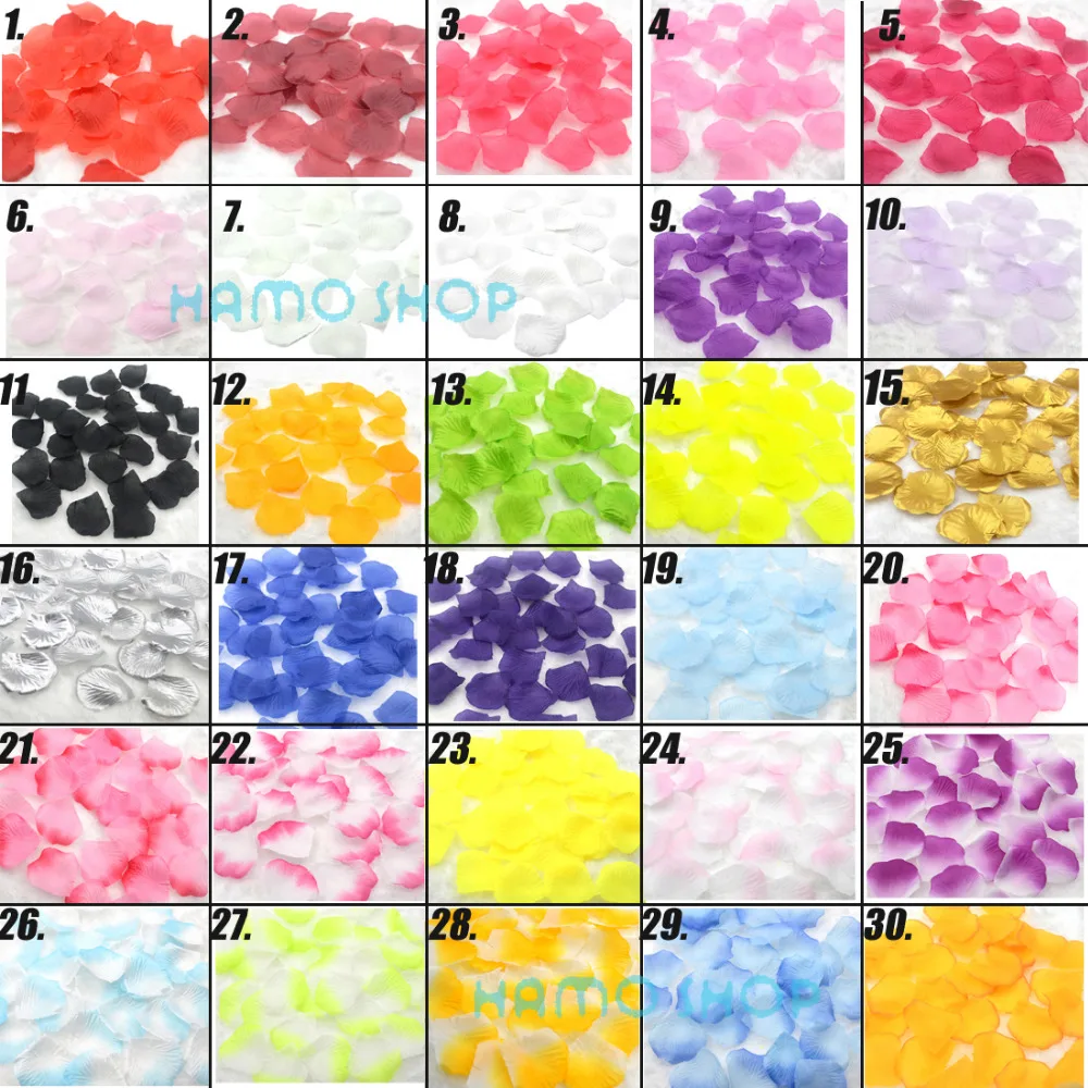 

200 pcs Various Colors Silk Rose Flower Petals Wedding Party Table Confetti Decorations DIY