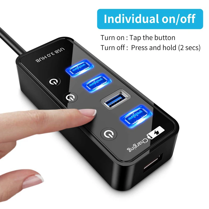 Высококачественный высокоскоростной концентратор USB 3 0 с поддержкой зарядки