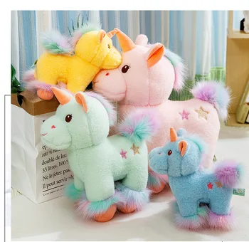 

1pc 25cm Plush Toys Soft Unicorn Doll Appease Sleeping Pillow Kids Rainbow Horse Toys For Children Girls Christmas Birthday Gift
