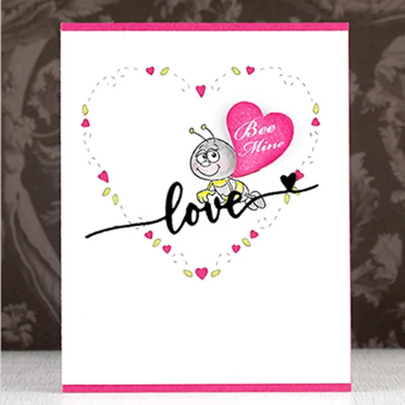 

Letter Valentine Love&Miss You Metal Cutting Dies Stencils For DIY Scrapbooking Decorative Embossing Card Craft Die Cut Template
